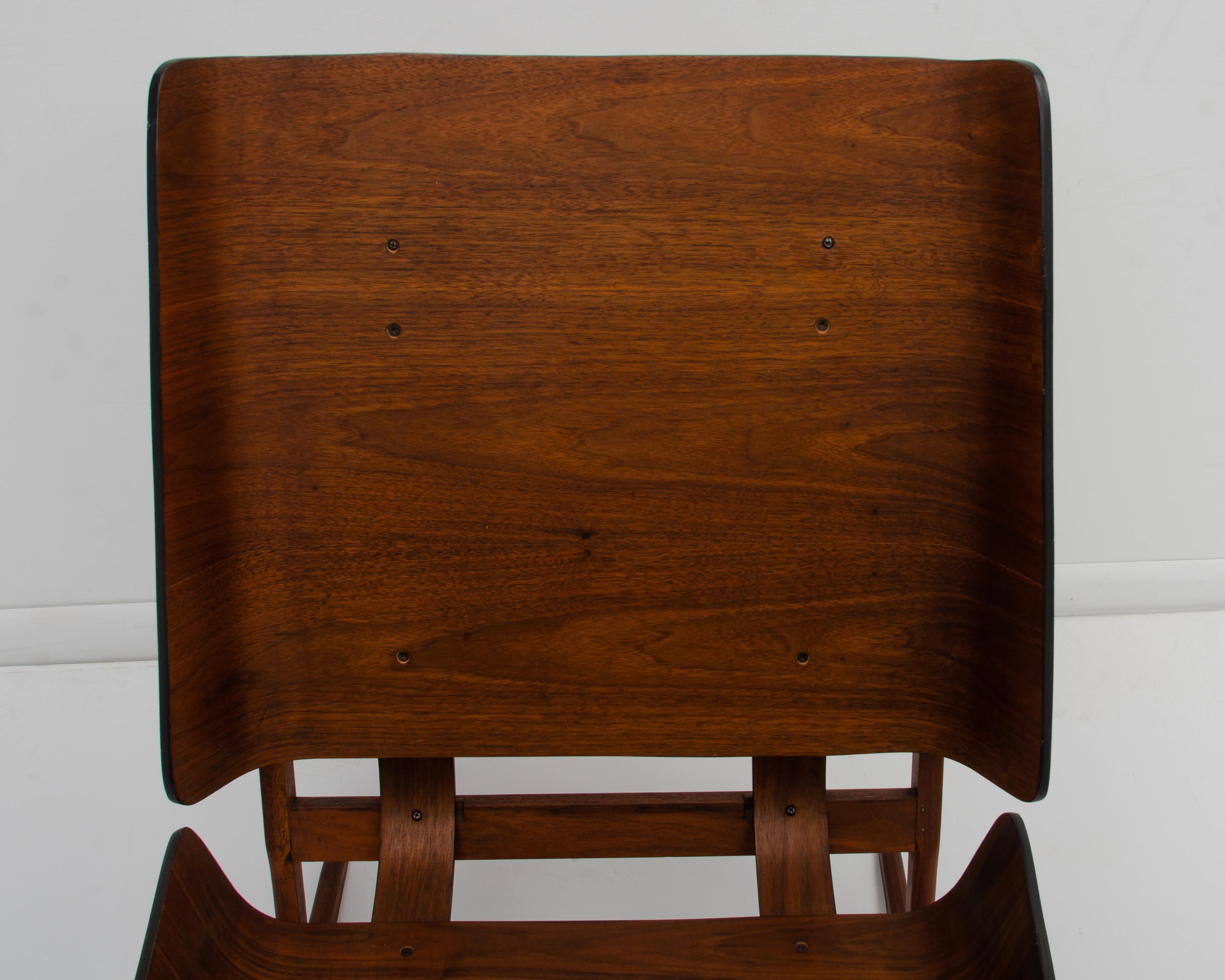 Hans Juergens Deco House Walnut Sled Lounge Chair Grete Jalk, 1960s 4