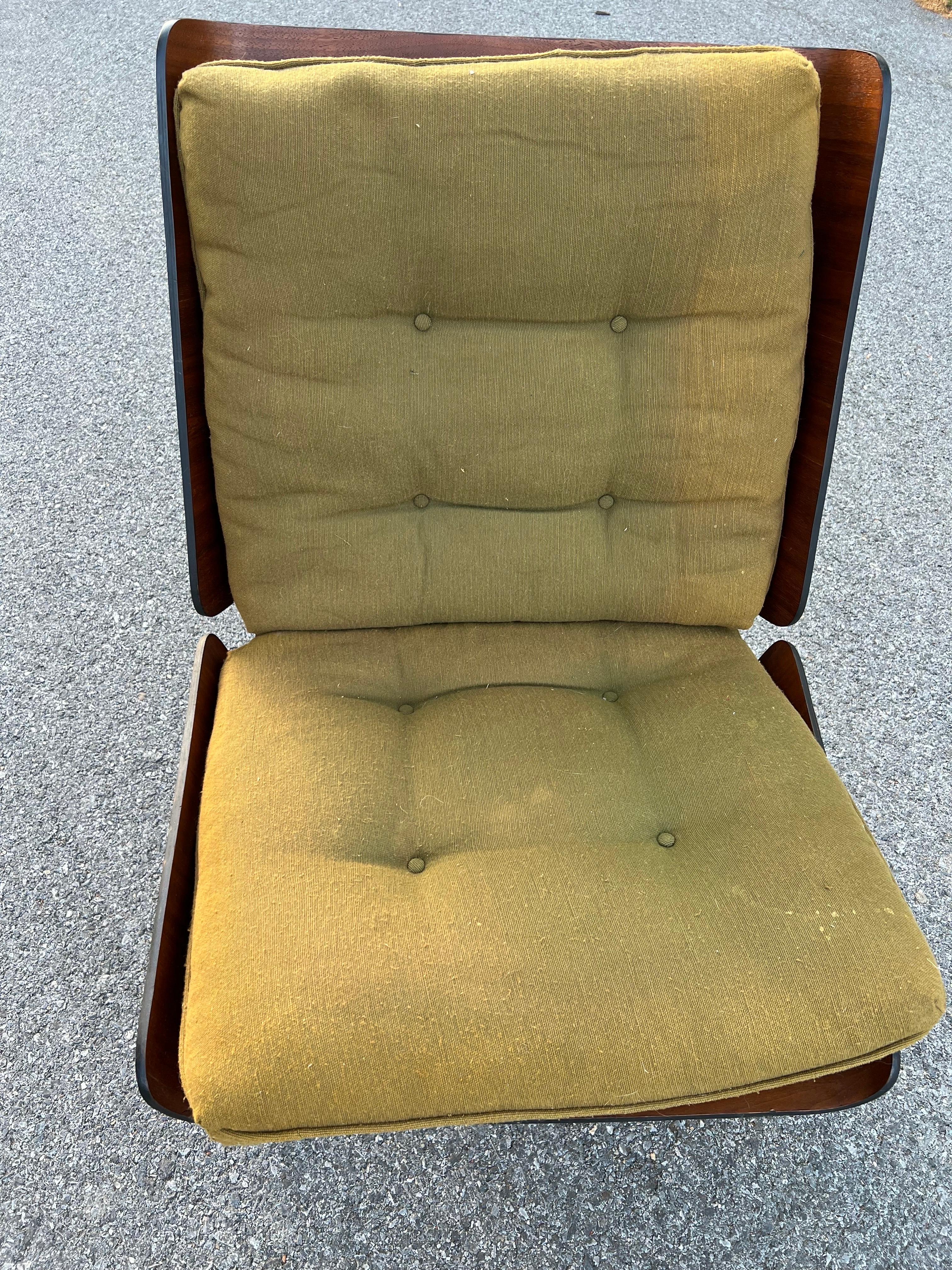 Hans Juergens Deco House Walnut Sled Lounge Chair Grete Jalk 1960s For Sale 8