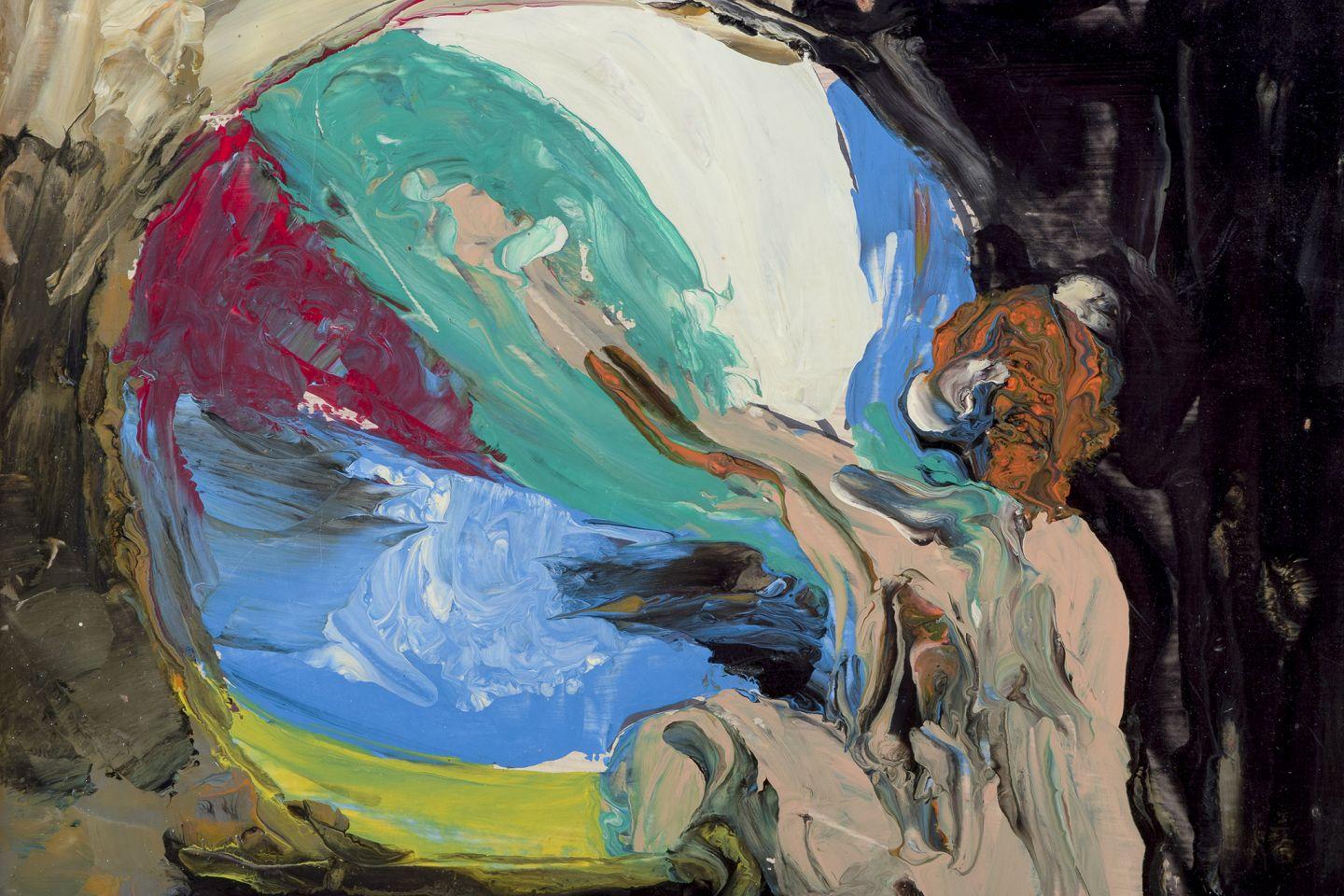 Moderne Hans Kajtorp, artiste suédois répertorié. Huile sur planche. Titre : 