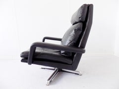 Hans Kaufeld Lounge Chair, 60s, mid-century modern, black leather, german