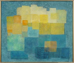 Antique American Modernist Abstract Expressionist Signed Framed Oil Painting