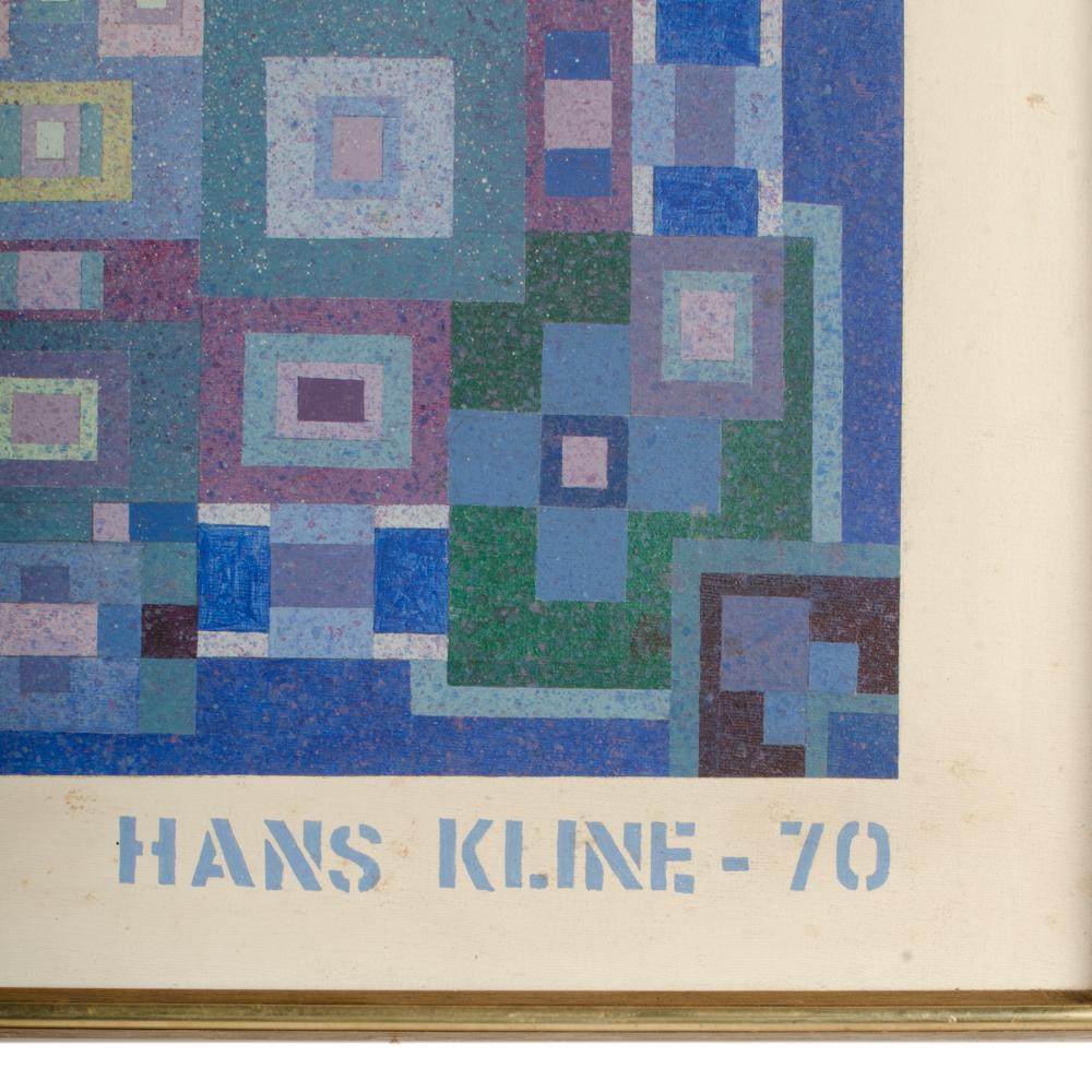 Hans Kline 'Canadian, 1924-1994', Blue Kaleidescope In Good Condition For Sale In Philadelphia, PA