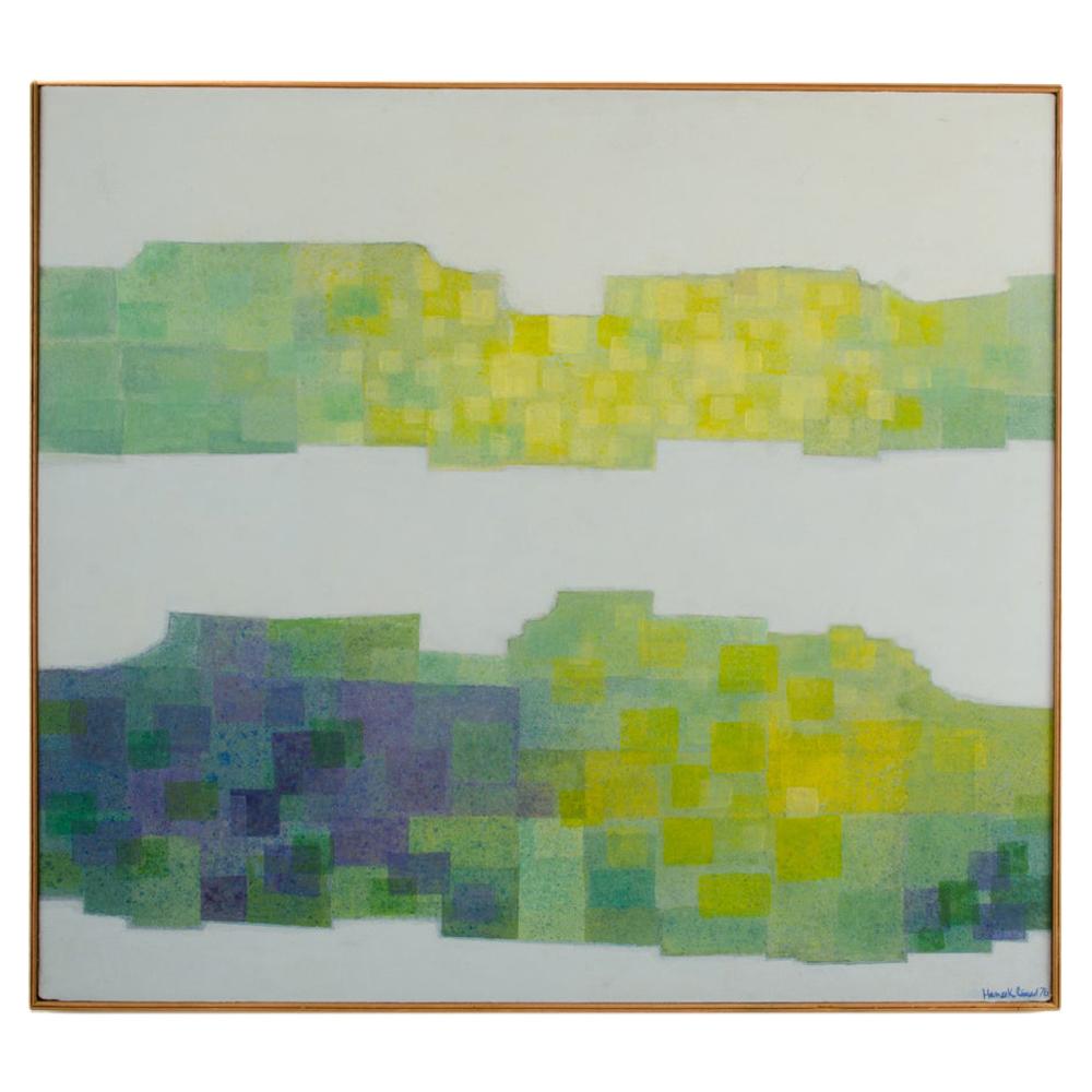 Hans Kline (canadien, né en 1924 - mort en 1994) peinture « Double Landscape ». 