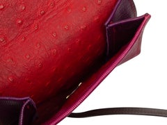 Hans Koch Fuchsia Embossed Leather Crossbody Bag