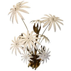 Lámpara de pie Hans Kögl Floral Dorada, Moderna de mediados de siglo, Alemania