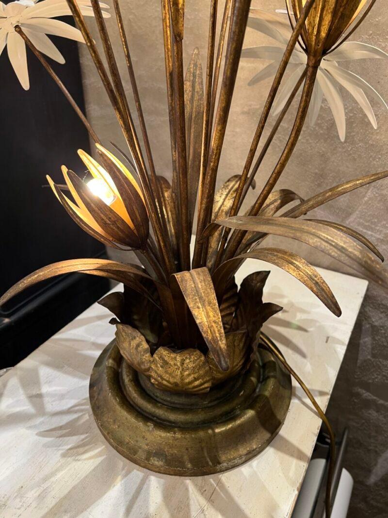 Lámpara de pie Hans Kögl Palma Dorada, Moderna de mediados de siglo, Alemania Dorado en venta