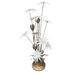 Vintage Hans Kögl Gilt Palm Floor Lamp, Mid-Century Modern, Germany