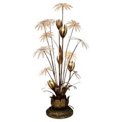 Lampadaire Hans Kögl en bois de palmier doré, Mid-Century Modernity, Allemagne