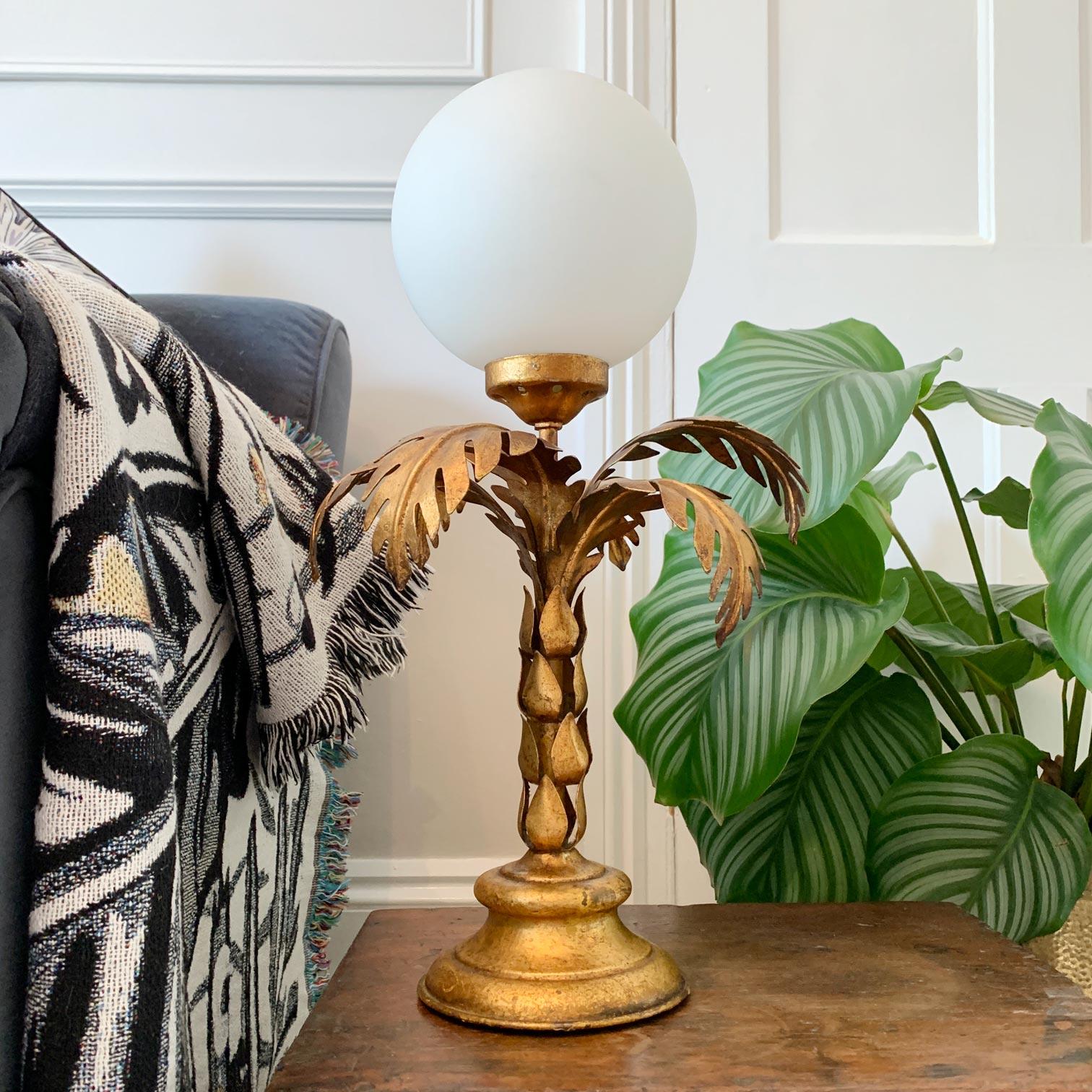 brass palm tree lamp
