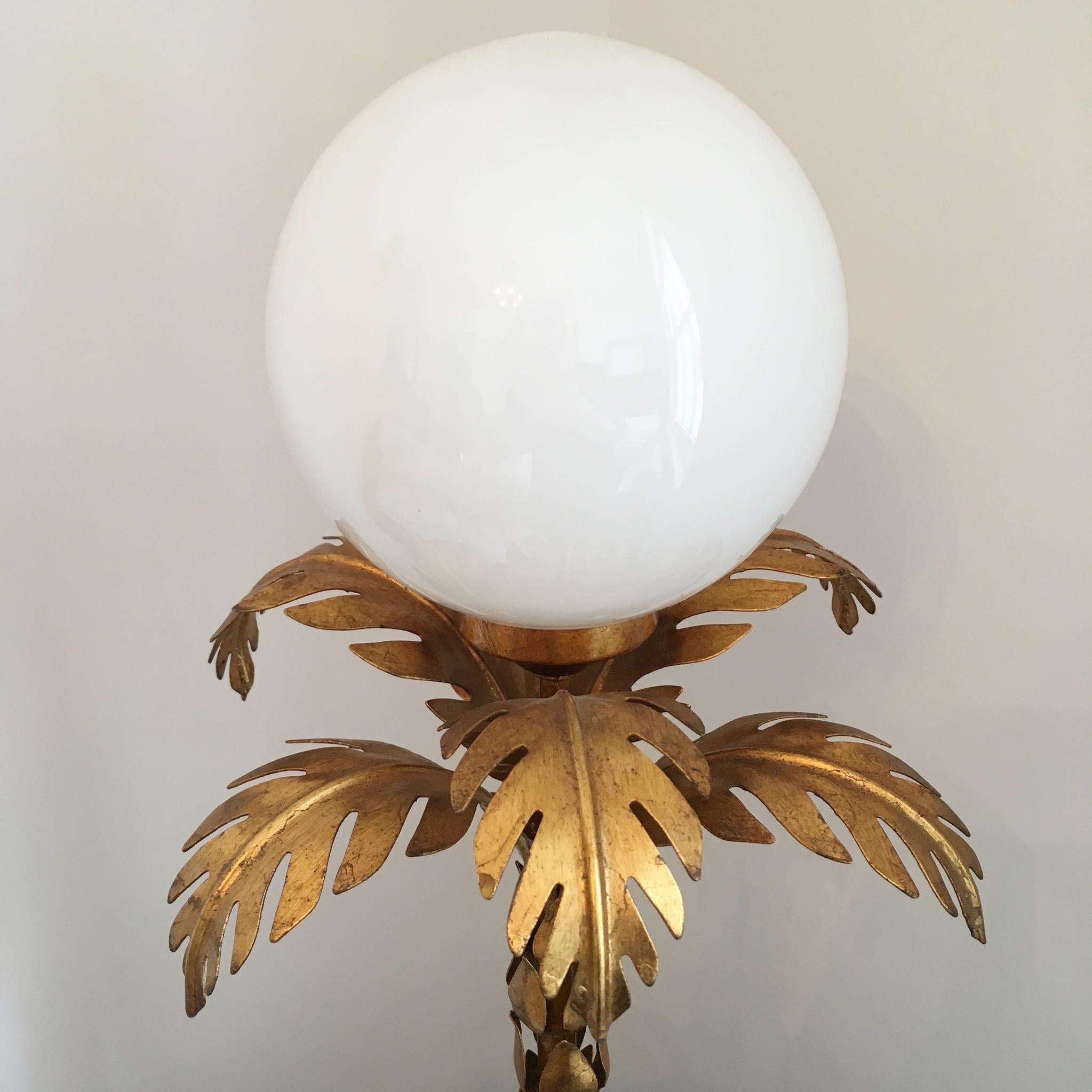 Mid-Century Modern Hans Kogl Gilt Palm Tree Lamp