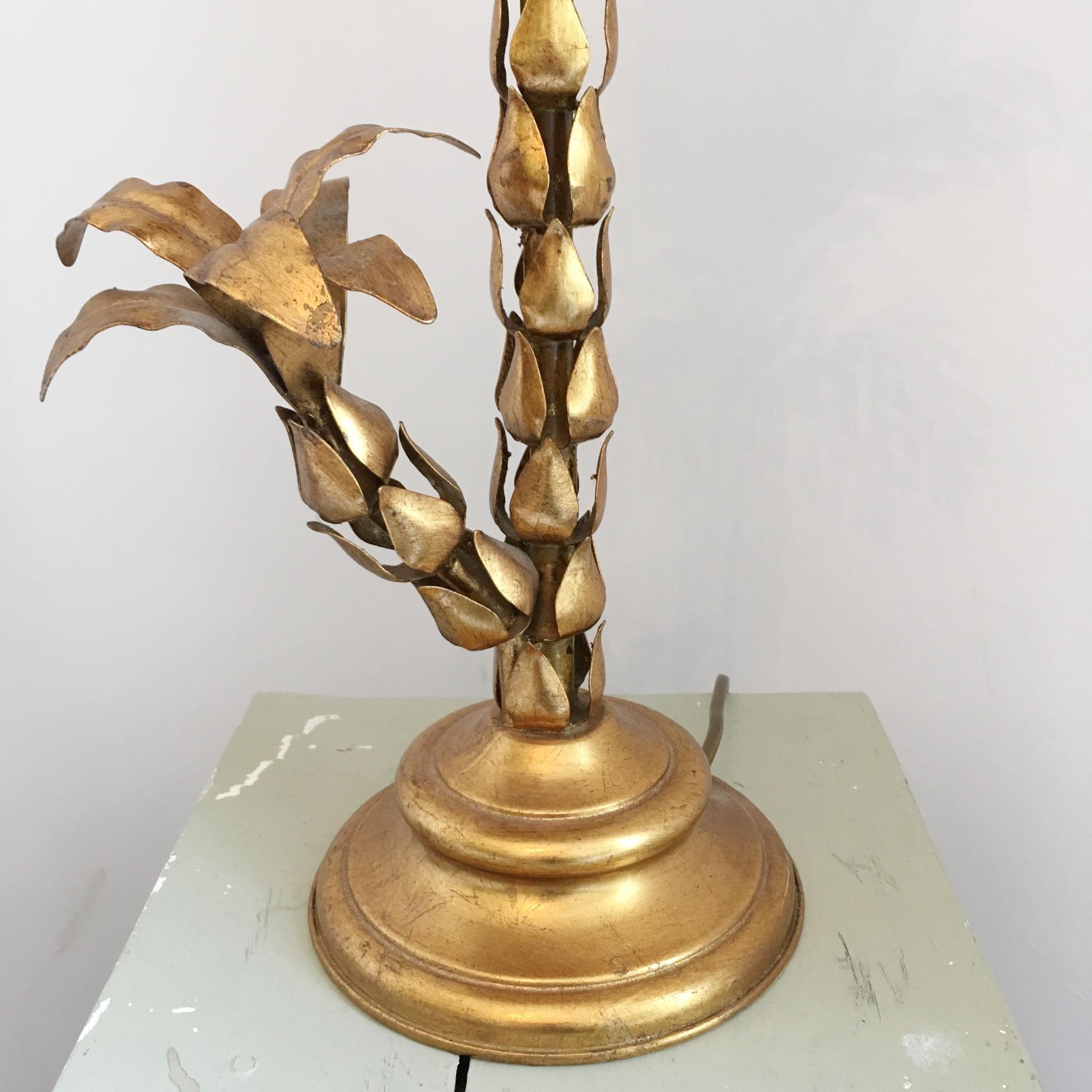 Belgian Hans Kogl Gilt Palm Tree Lamp