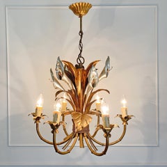 Hans Kögl Gold and Silver Calla Lily Chandelier 1970’s