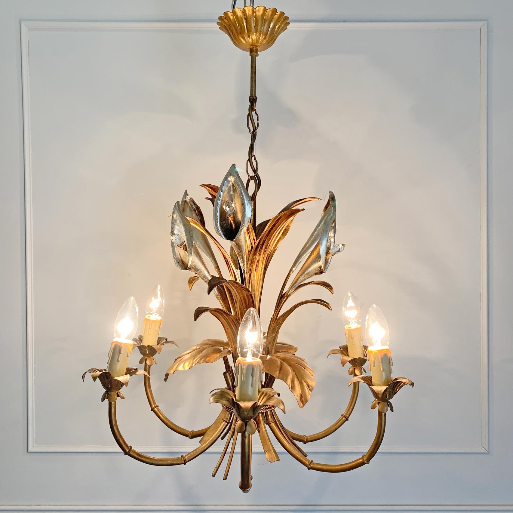 Hans Kögl Araña de lirios cala de oro y plata Años 70 en Bueno estado para la venta en Hastings, GB