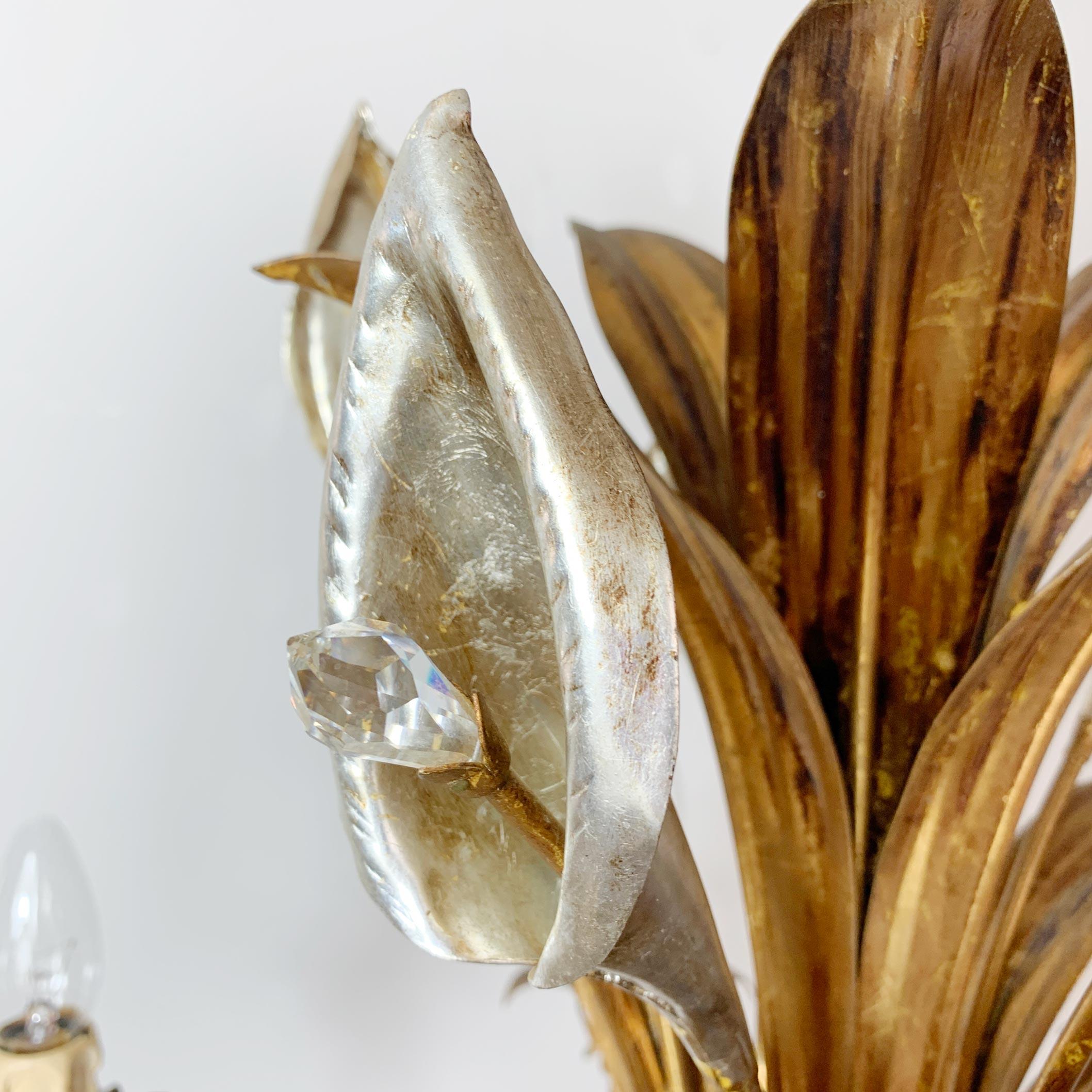 Hans Kögl Araña de lirios cala de oro y plata Años 70 en venta 1