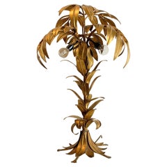 Vintage Hans Kogl Gold Palm Tree Table Lamp 1970's