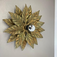 Hans Kogl Lámpara de techo Florentiner dorada, Italia, años 70 No 2