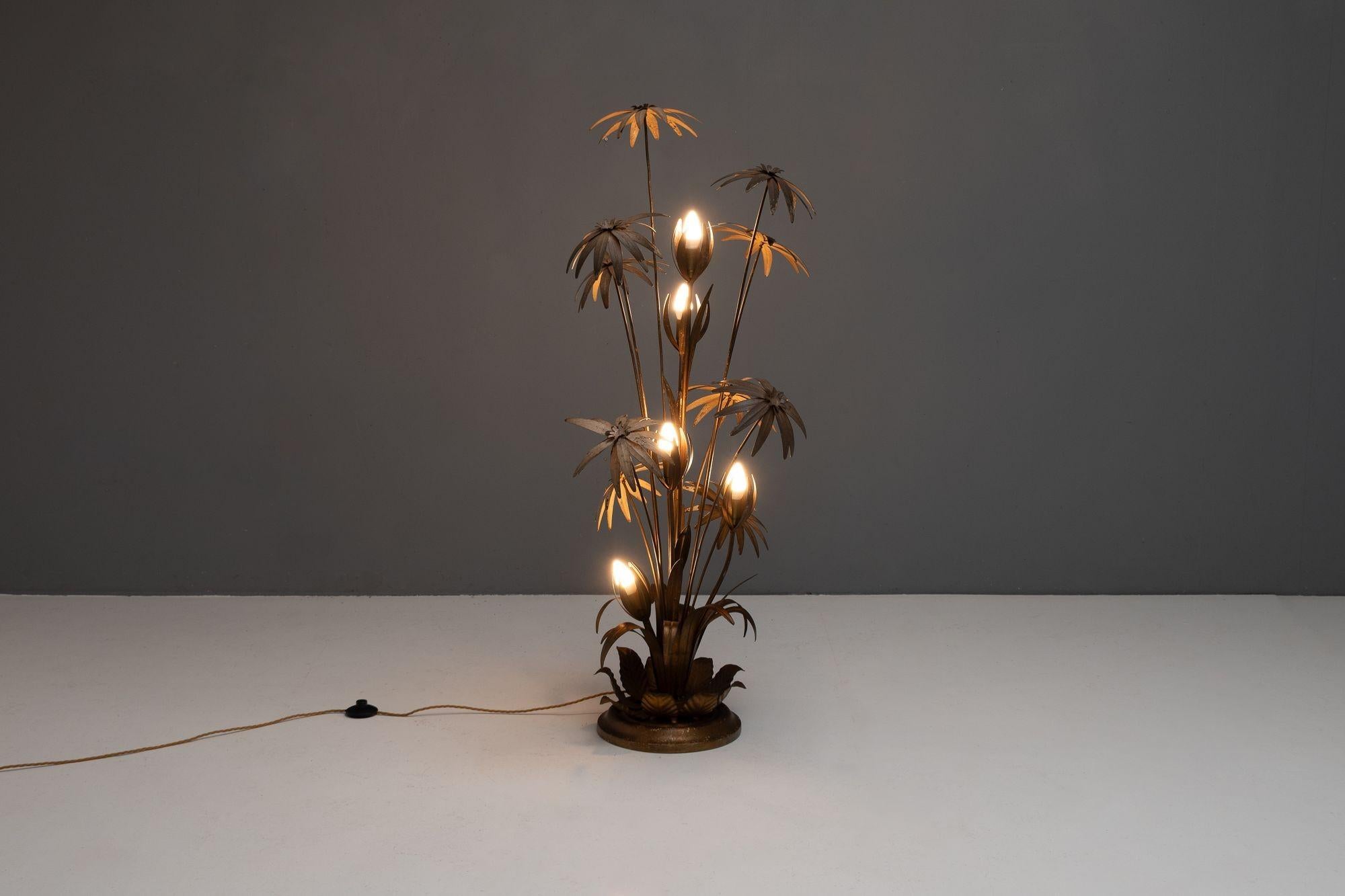 Hans Kogel floor lamp in aged finish. Re-wired. Germany circa 1950.

H 131cm x W 65cm x D 63cm

Please be in touch for an accurate shipping quote.