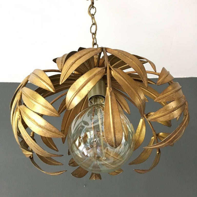 Hans Kogl Palm Leaf Pendant Light, circa 1970s at 1stdibs