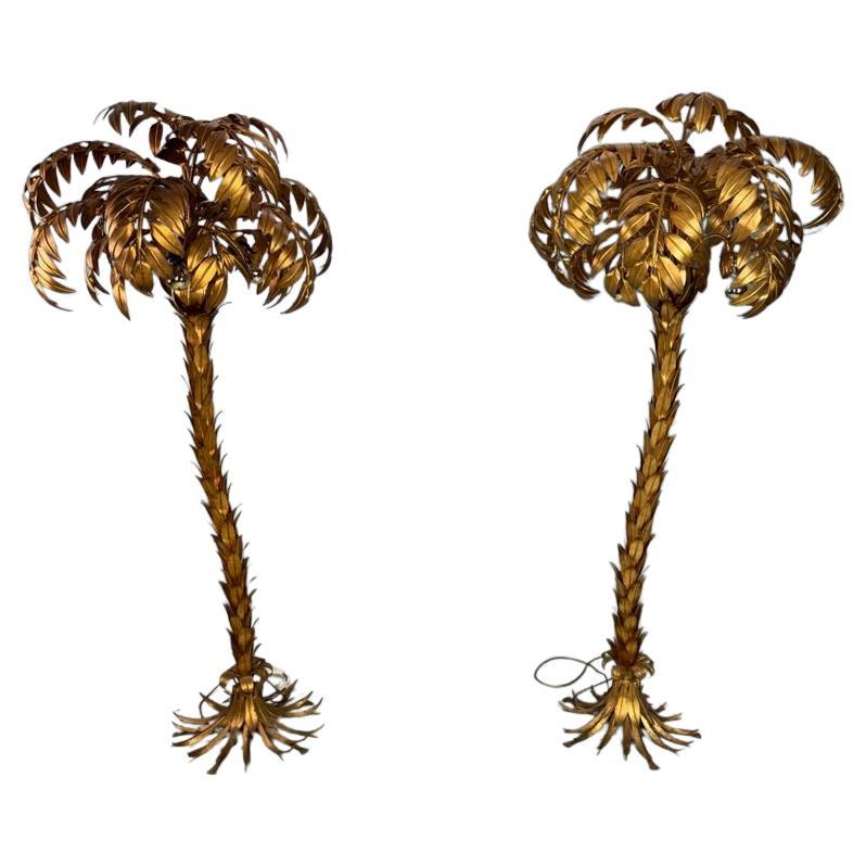 Hans Kögl Lámpara de pie Palmera Años 70 Alemania- JUEGO