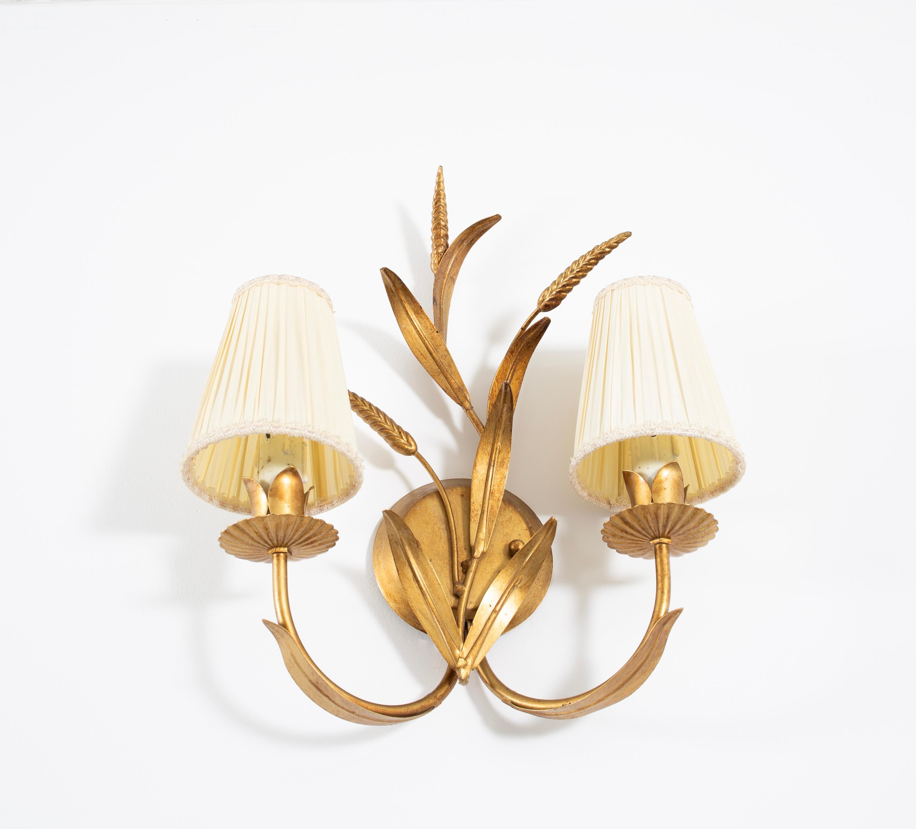 Hans Kögl Regency Gilt Metal Wall Light, Maison Jansen en Bueno estado para la venta en Oslo, NO