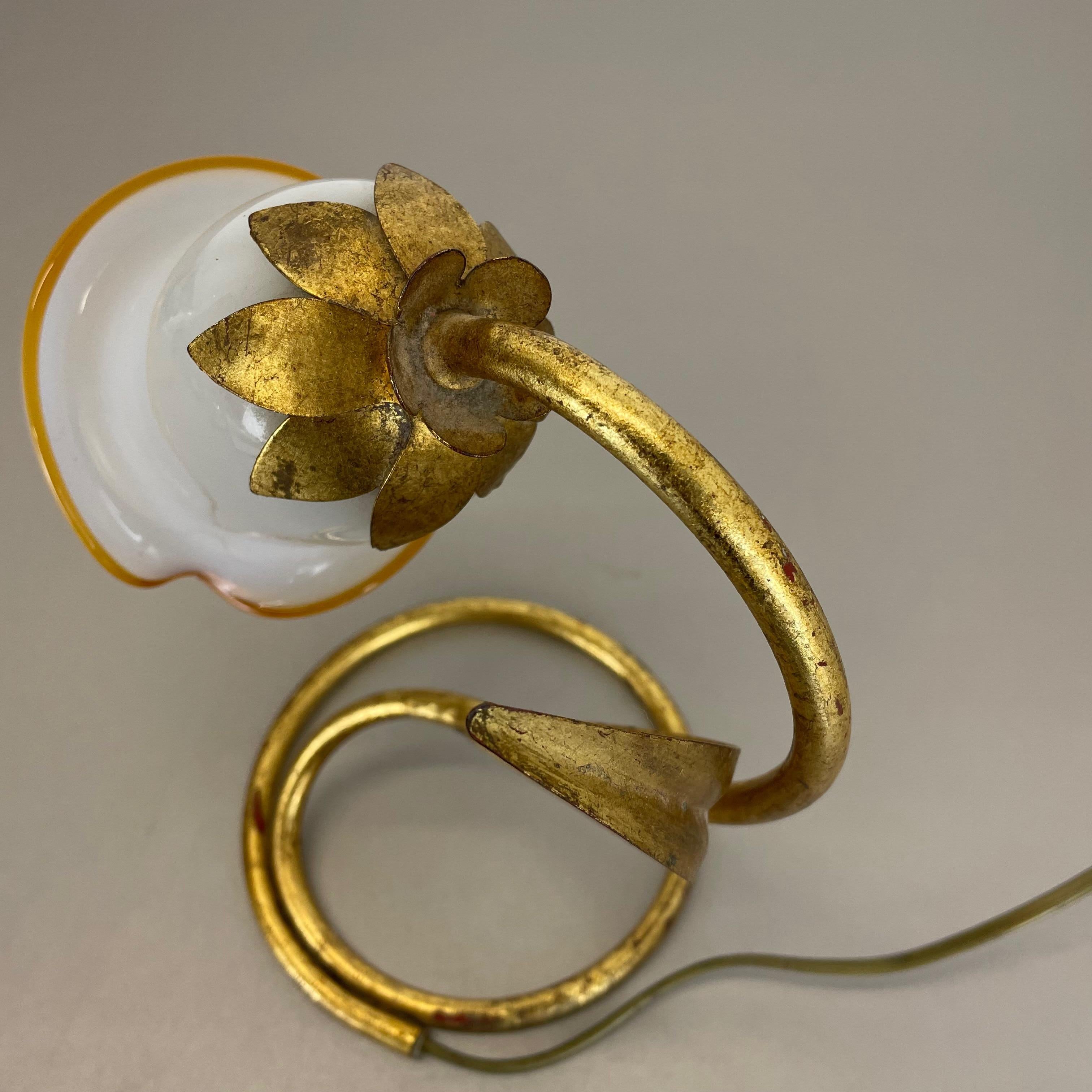 Lámpara de mesa de Murano Florentiner dorada estilo Hans Kogl, Italia, 1970 en venta 9