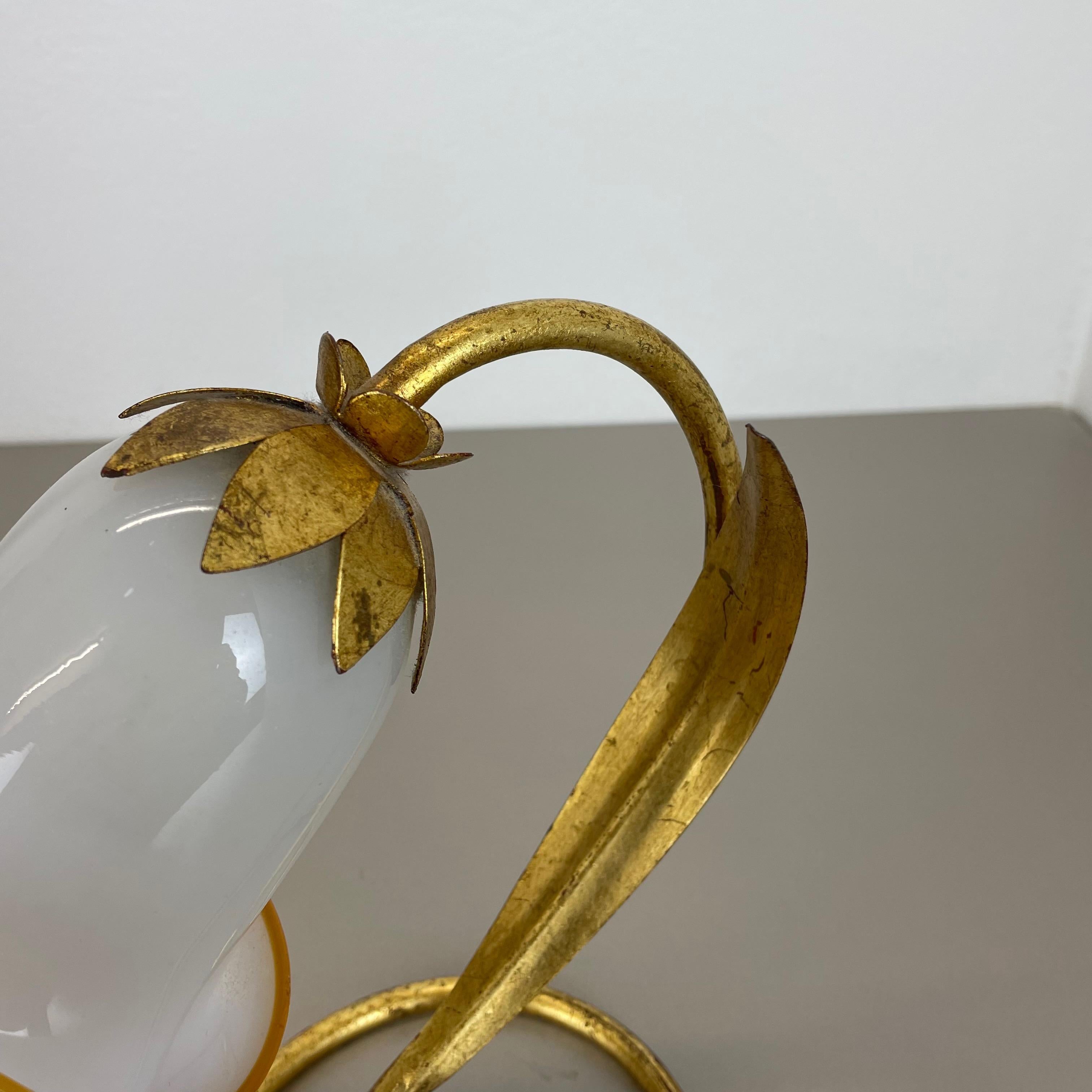 Hans Kogl Style Golden Florentiner Murano Table Light Sconces, Italy, 1970s For Sale 1