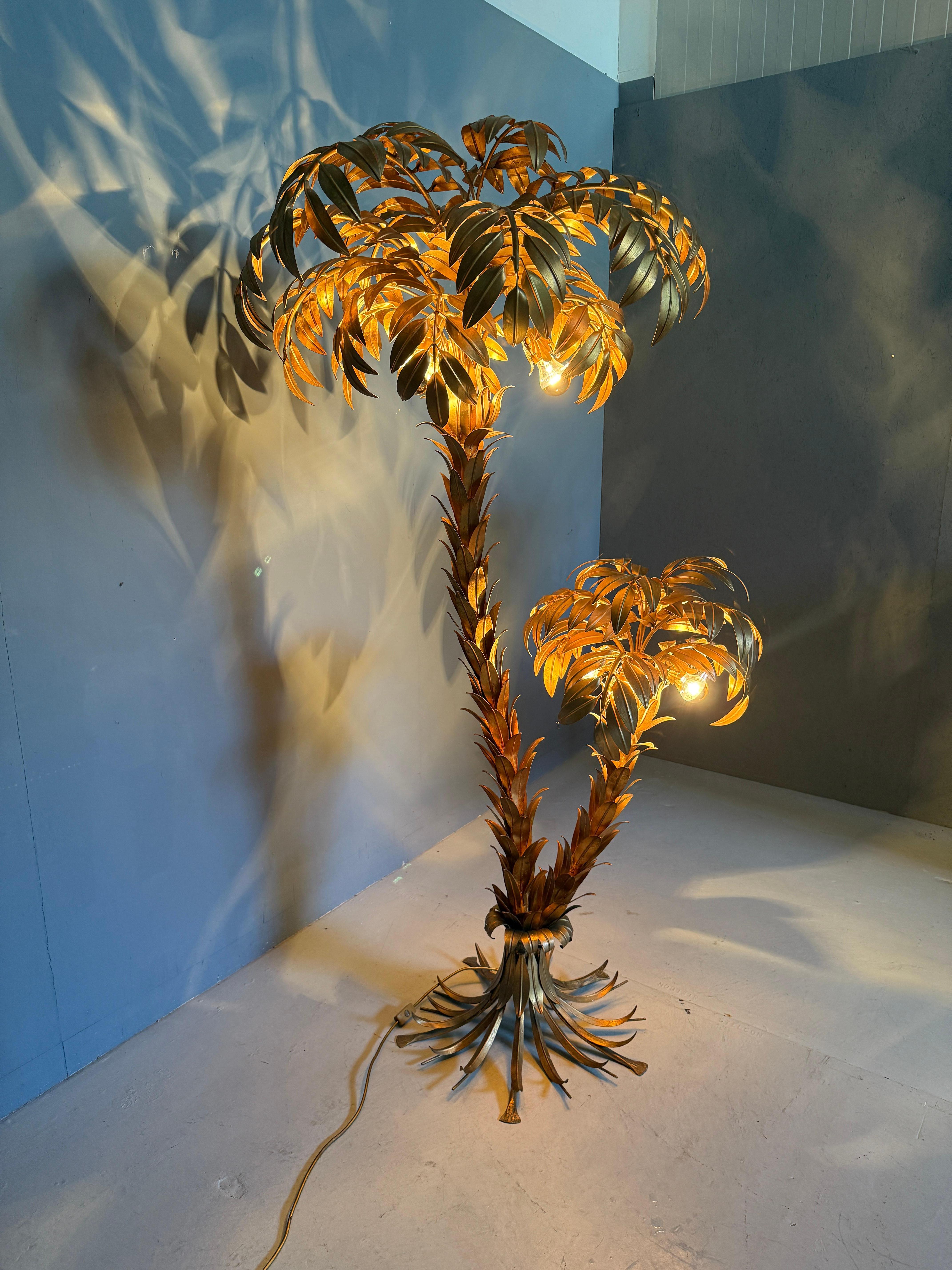Hans Kögl lampadaire à deux troncs Palmier 1970's Allemagne en vente 5