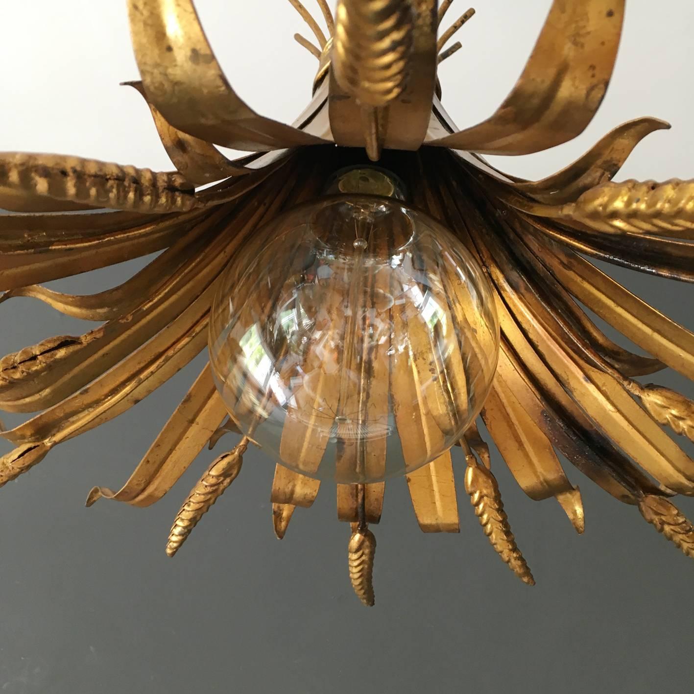 Hans Kogl Wheat Sheaf Pendant Light, 1970s 8