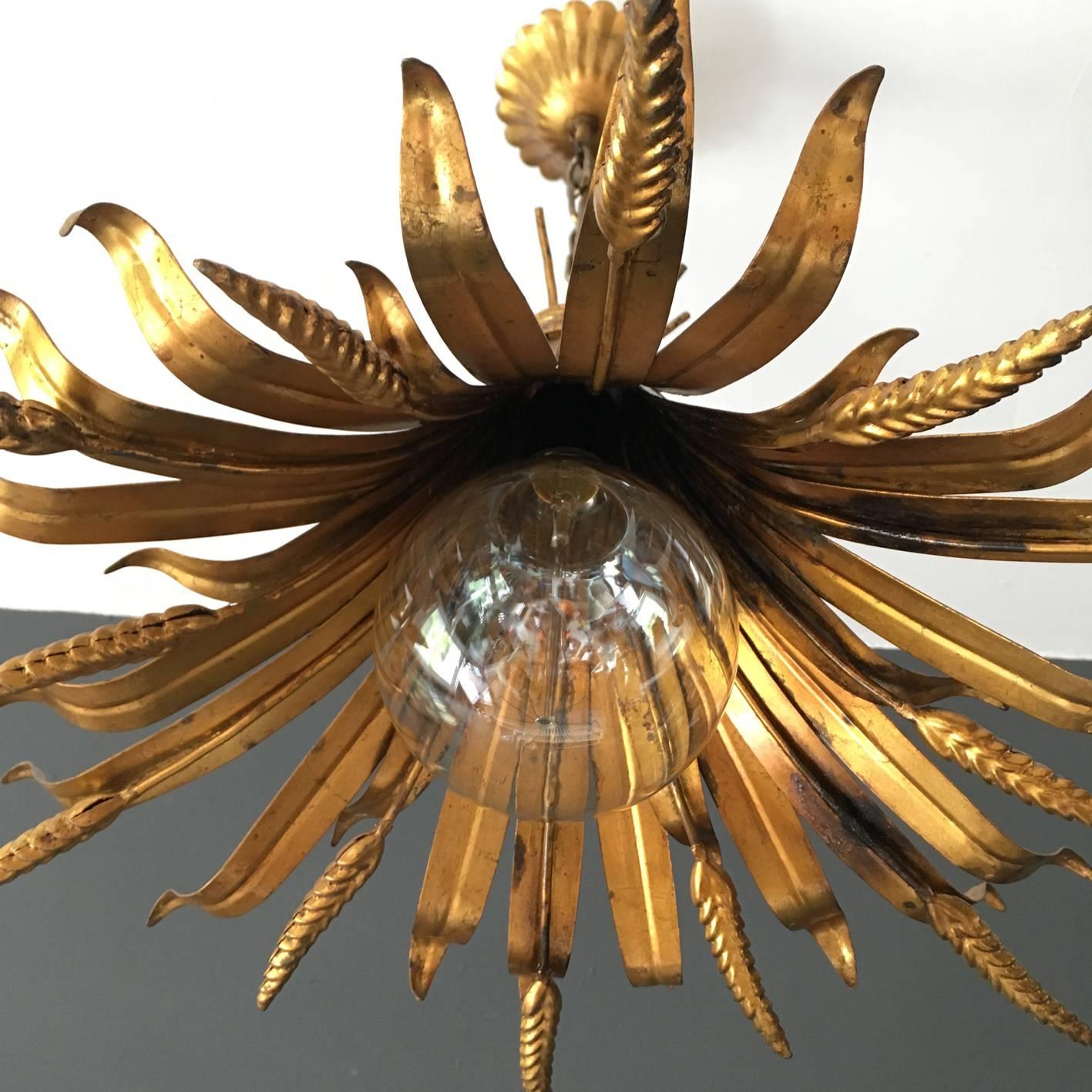 Hans Kogl Wheat Sheaf Pendant Light, 1970s 1