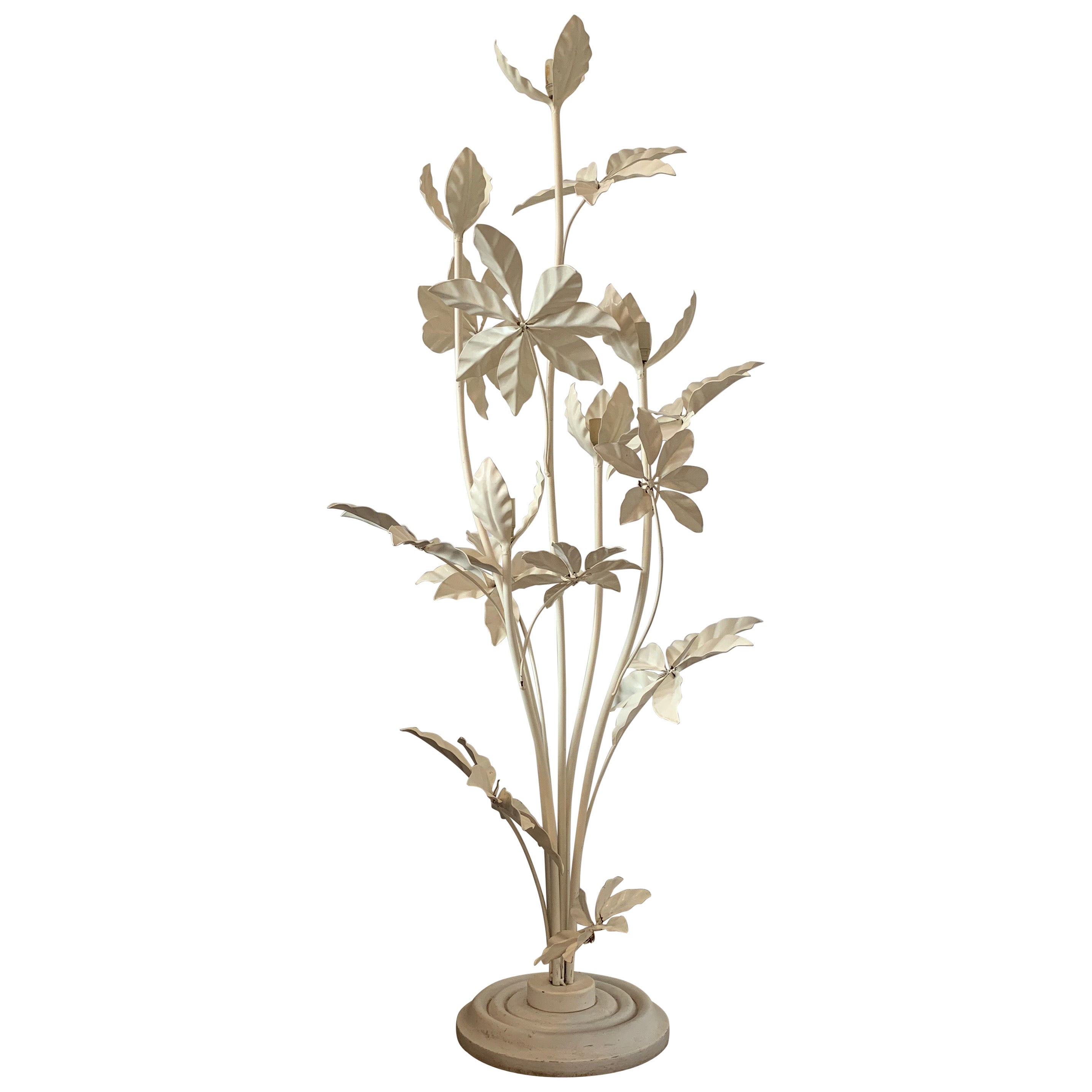 Hans Kogl White Leaf Floor Lamp, circa 1970s