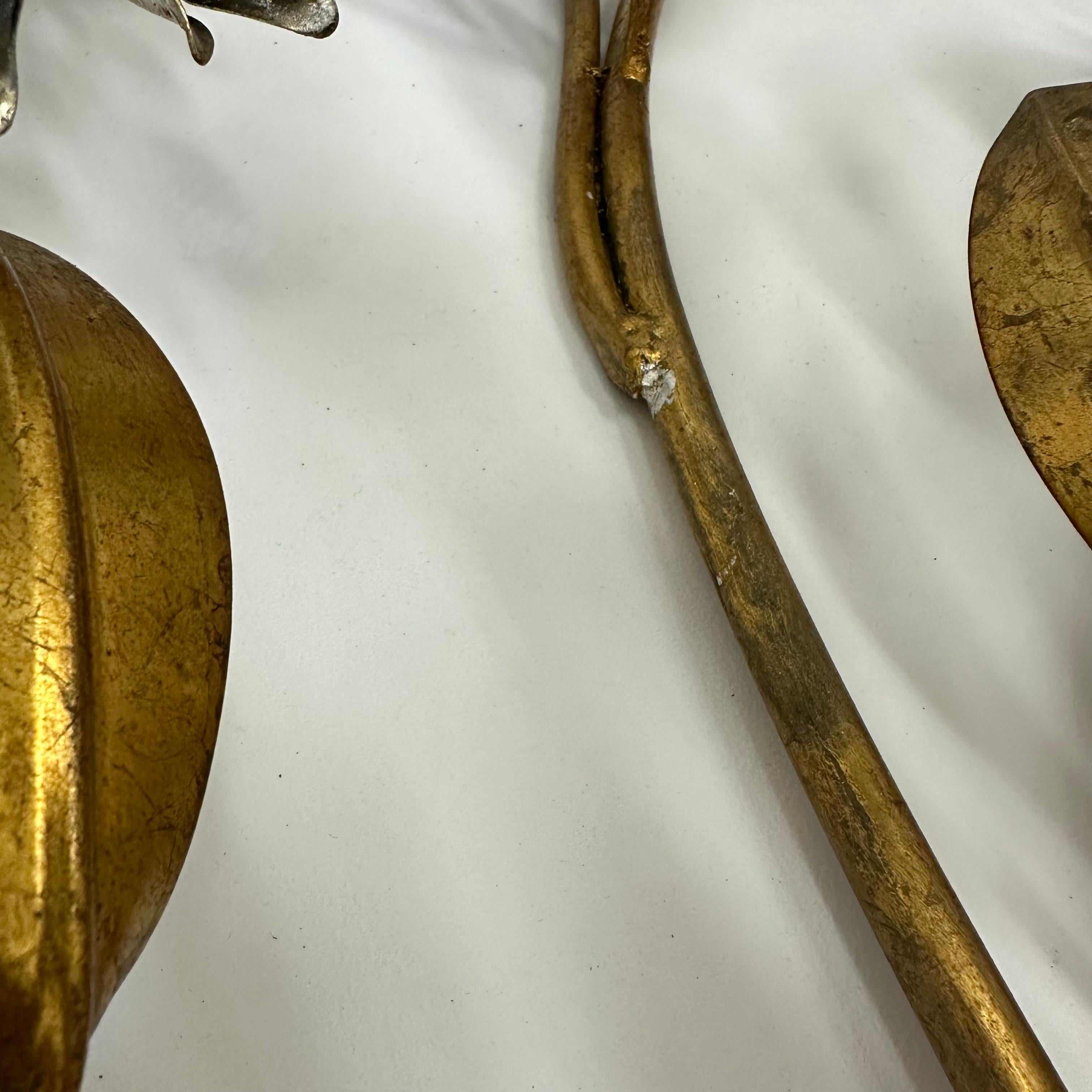 Hans Kögl wisteria aplique metal dorado , años 70 en venta 12