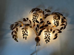 Hans kögl wisteria wall lamp gilded metal , 1970s