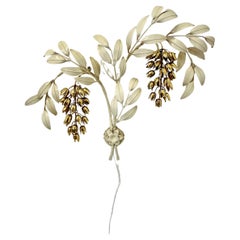 Hans kögl wisteria wall lamp gilded metal , 1970s