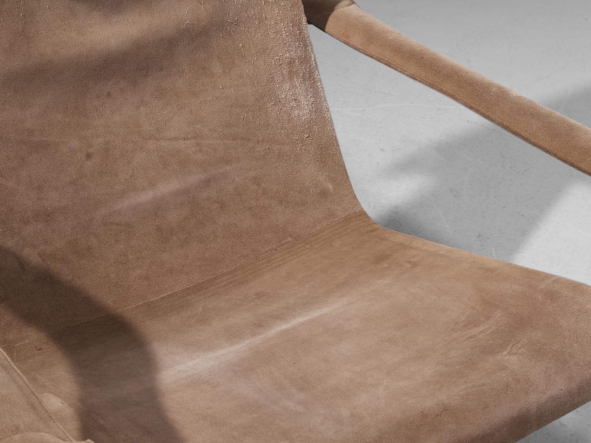 Hans Könecke für Tecta Lounge Chair aus braunem Wildleder im Angebot 2