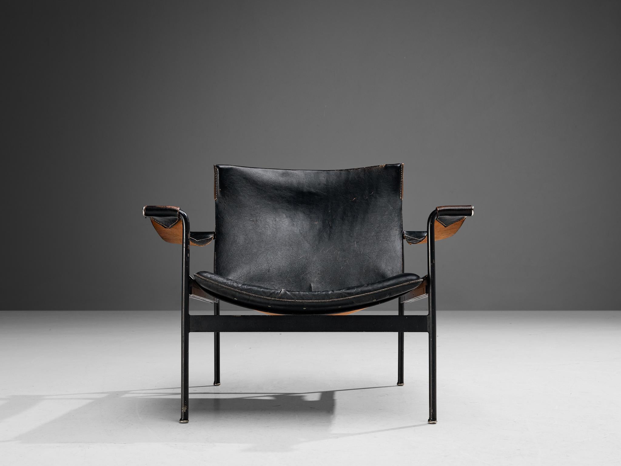 German Hans Könecke for Tecta 'Sling' Lounge Chair in Black Leather