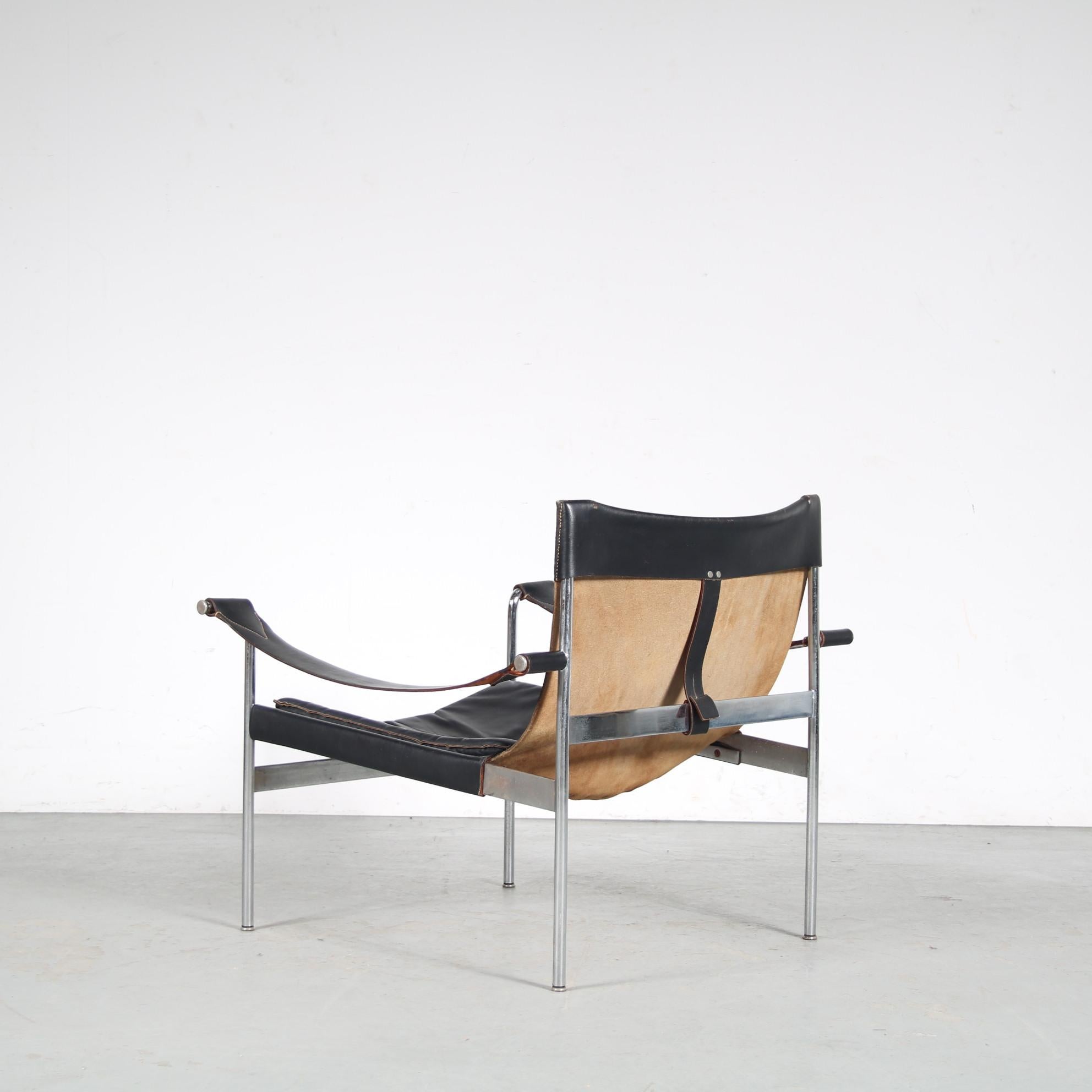 Metal Hans Könecke Lounge Chair for Tecta, Germany 1960