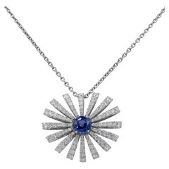 Hans Krieger Halskette mit Saphir-Diamant-Anhänger