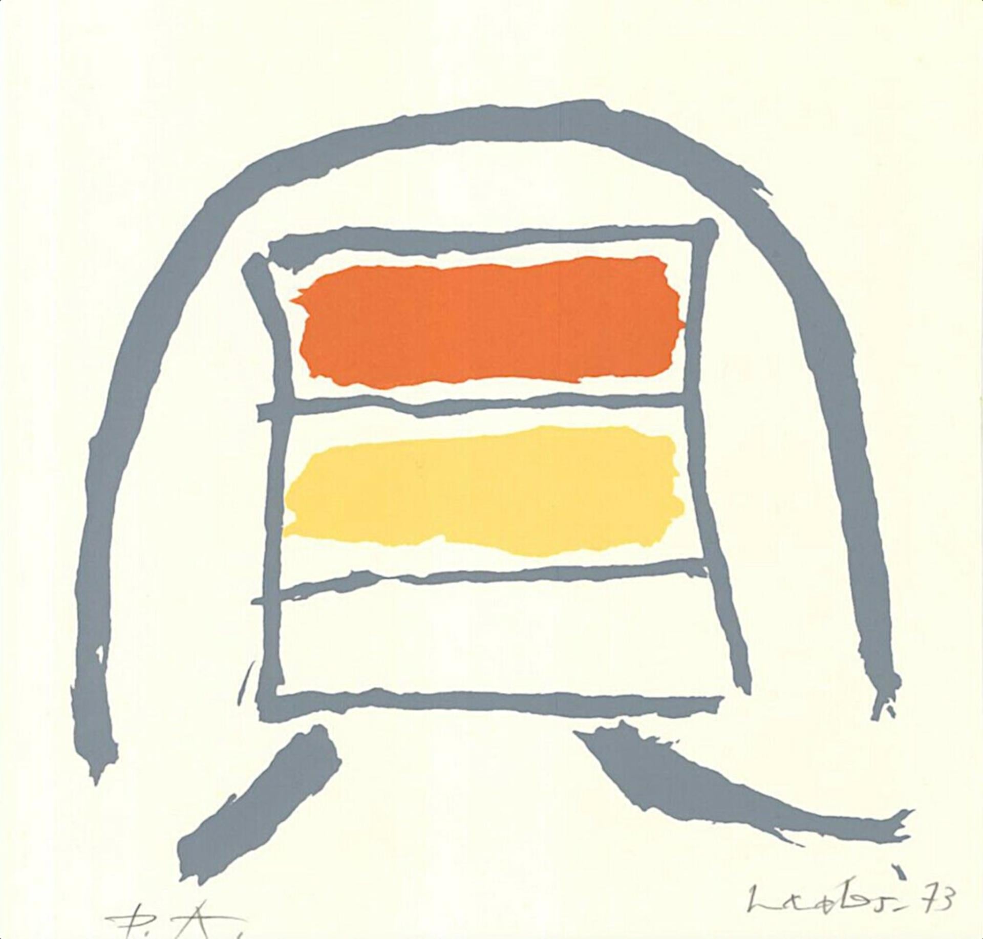 Hans Laabs - "Composition" - colour screen print