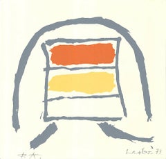 Vintage Hans Laabs - "Composition" - colour screen print