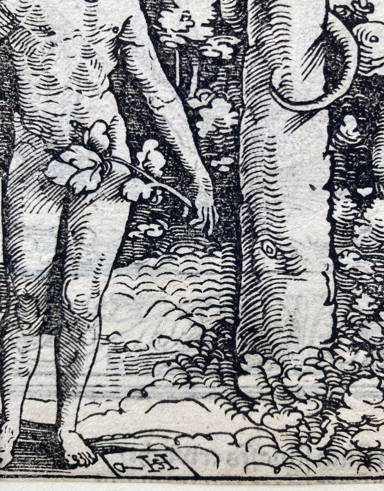 ADAM & EVE / Christ with Adam & Eve on verso - Old Masters Print by Hans  Leonhard Schaufelein