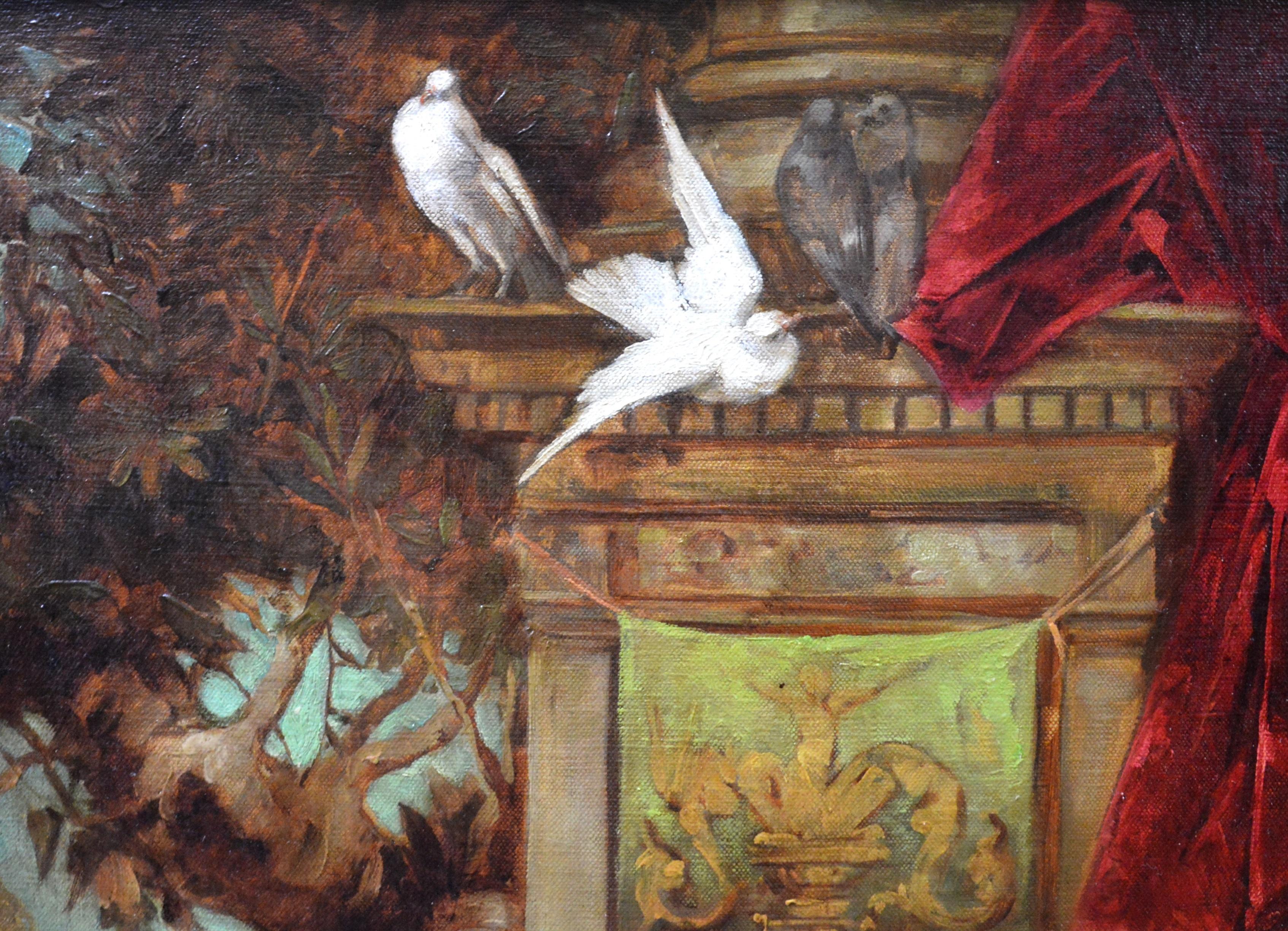 In the Harem - Huge 19th Century Orientalist Oil Painting 2