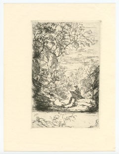 "Der Maler in der Landschaft" original etching