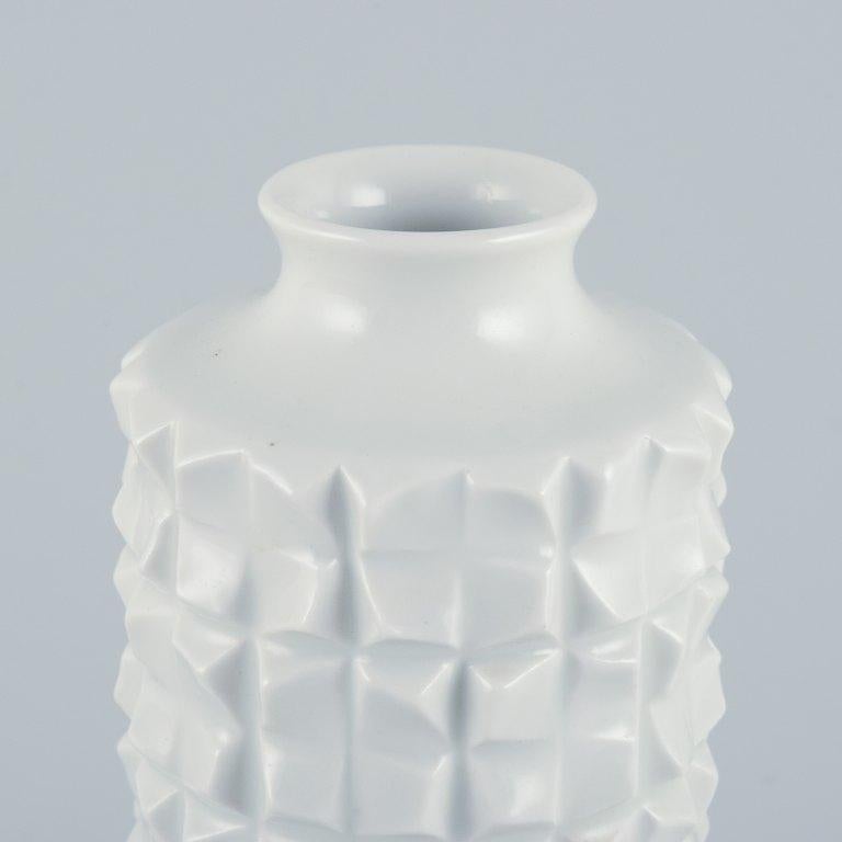German Hans Merz for Meissen, large porcelain vase with geometric pattern For Sale