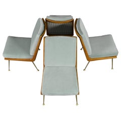 Hans Mitzlaff Boomerang 4 Chairs Eugen Schmidt 1953 Raf Simons Cushions