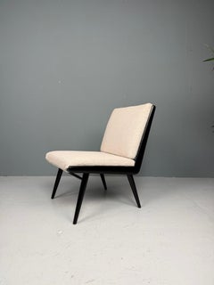 Hans Mitzlaff for Eugen Schmidt Soloform ‘Boomerang’ Lounge Chair in bouclé