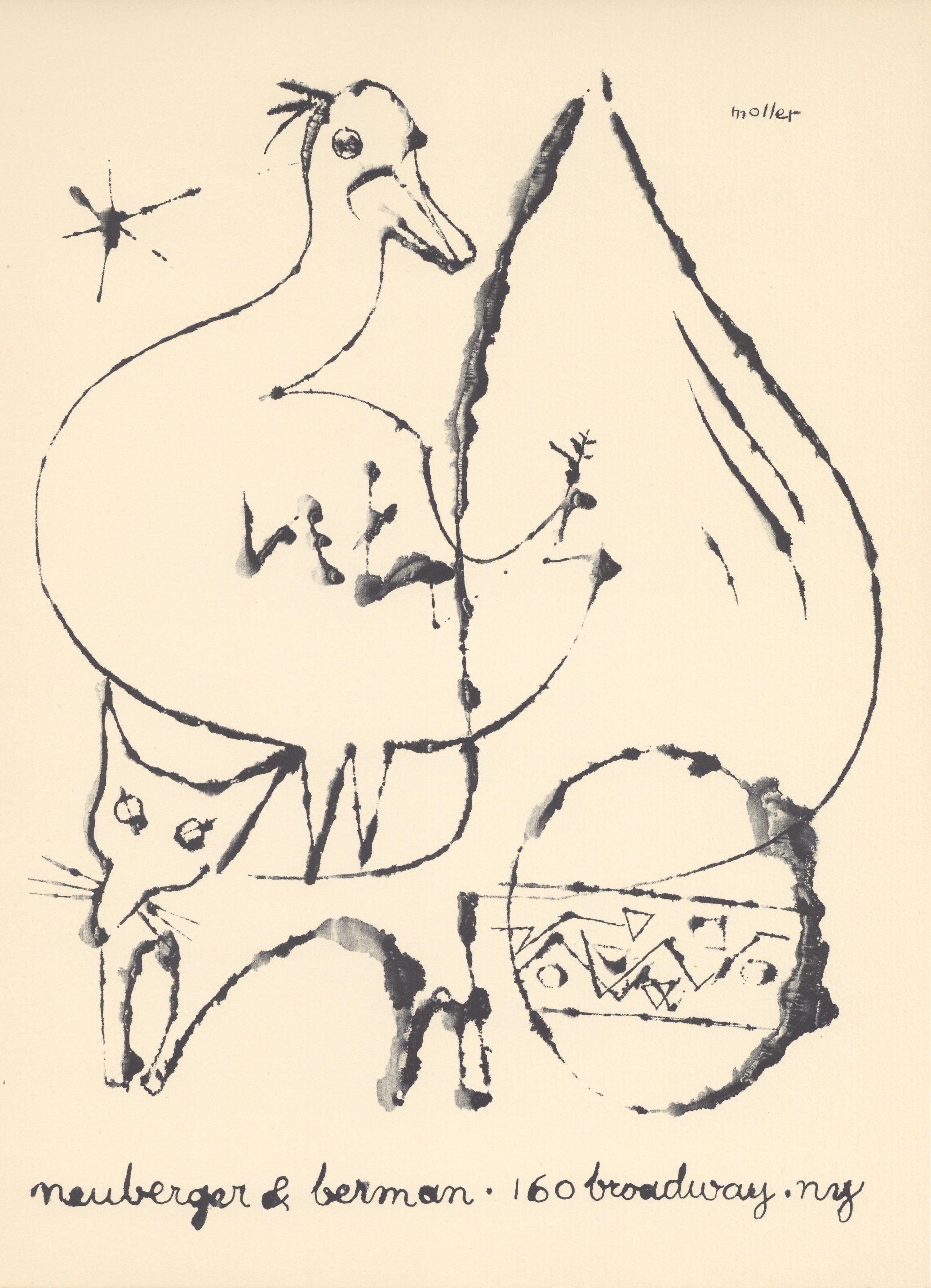litografia originale - Print di Hans Moller
