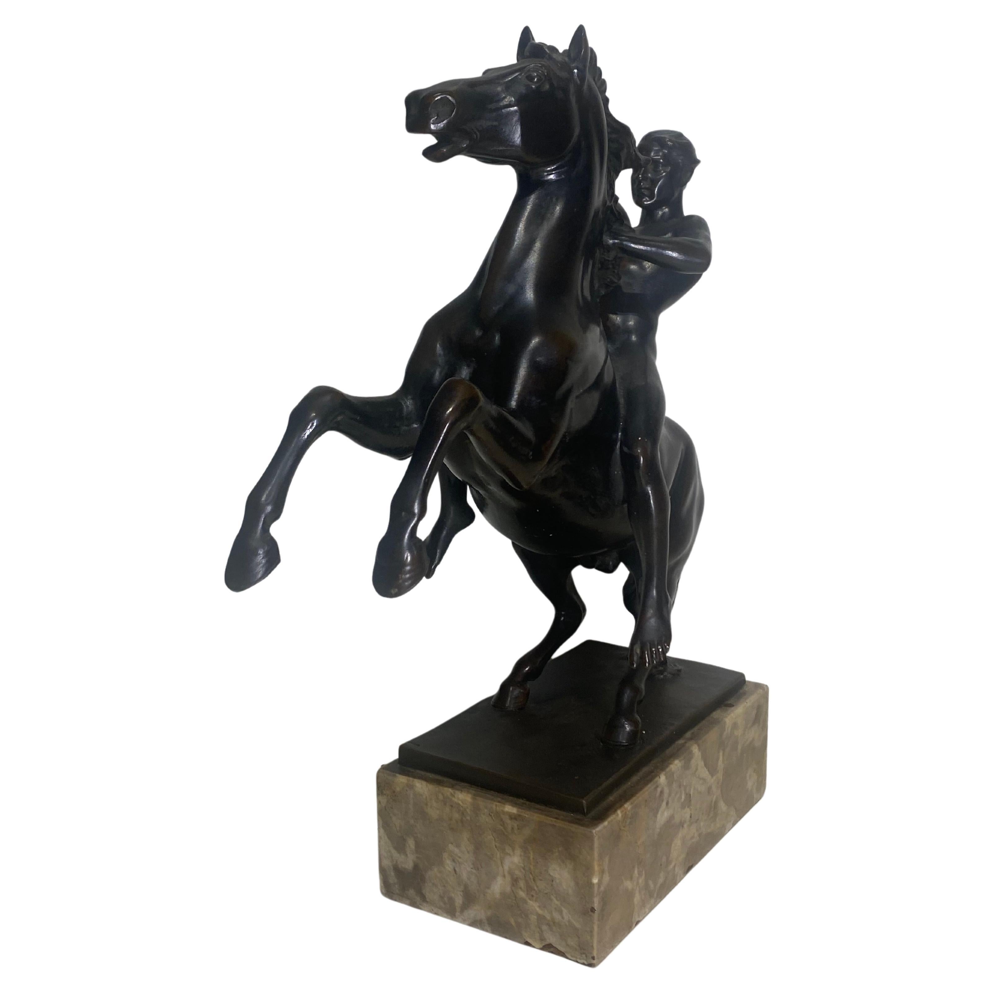 Hans Muller (Austrian 1873-1937 ) A Horse and Nude Male Rider Bronze Sculpture  For Sale 3