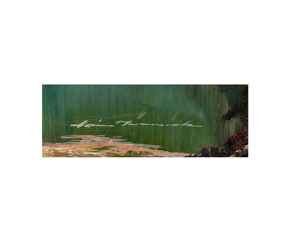 Hans Munnich (Deutsch, 1892-1970 Berglandschaft mit See, Öl auf Leinwand (Farbe) im Angebot