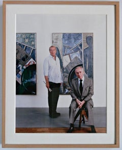 Hans Namuth - Jasper Johns & Leo Castelli, Pop artist and his dealer, Framed