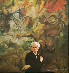 Portrait of Andy Warhol Offset Print, Signed, 1982, Unframed, Mint